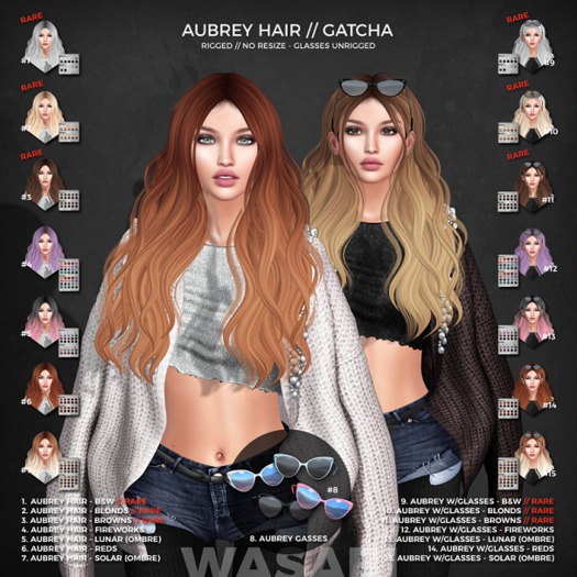 Wasabi // Aubrey Mesh Hair - Lunar Ombre