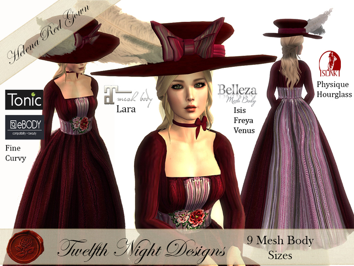 Helena Red Gown