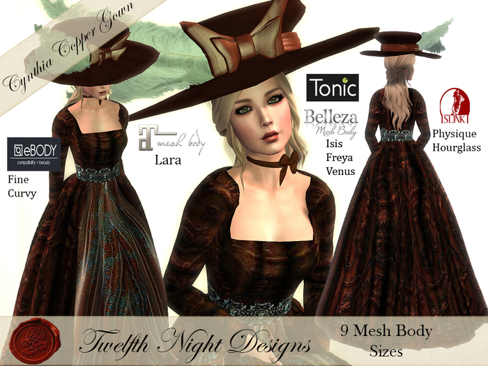 Cynthia Copper Gown