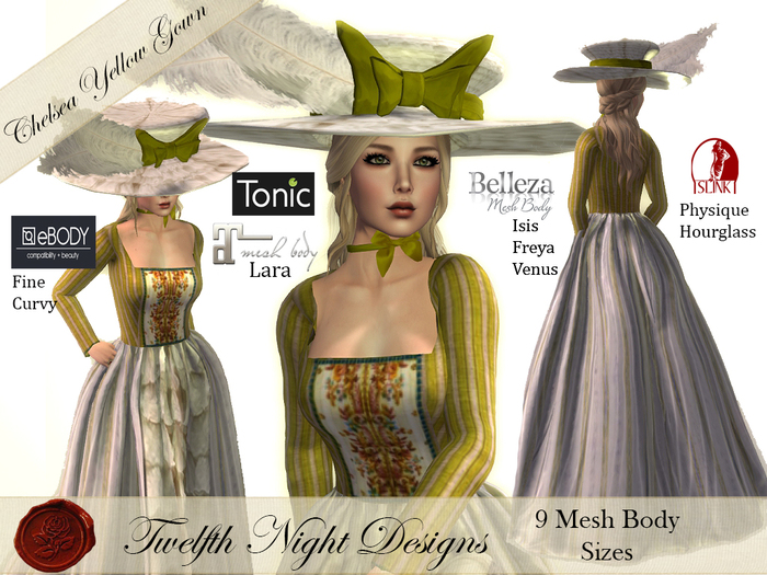 Chelsea Yellow Striped Gown