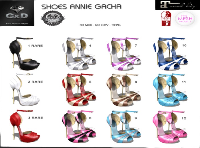 Second Life Marketplace 11. G&D Shoes Annie Blue Maitreya
