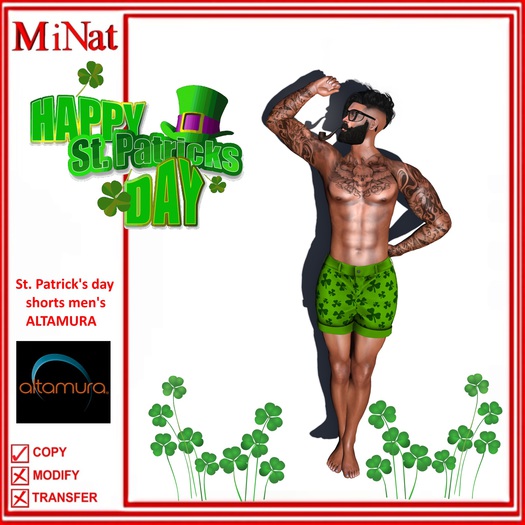 MN St. Patrick's day shorts men's ALTAMURA