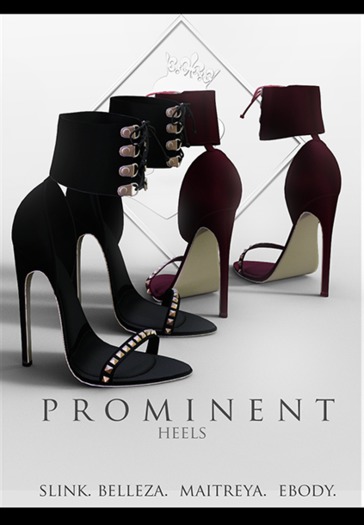 .Q. Prominent Heels -FTPCK- [Belleza,Slink,Maitreya,eBody]