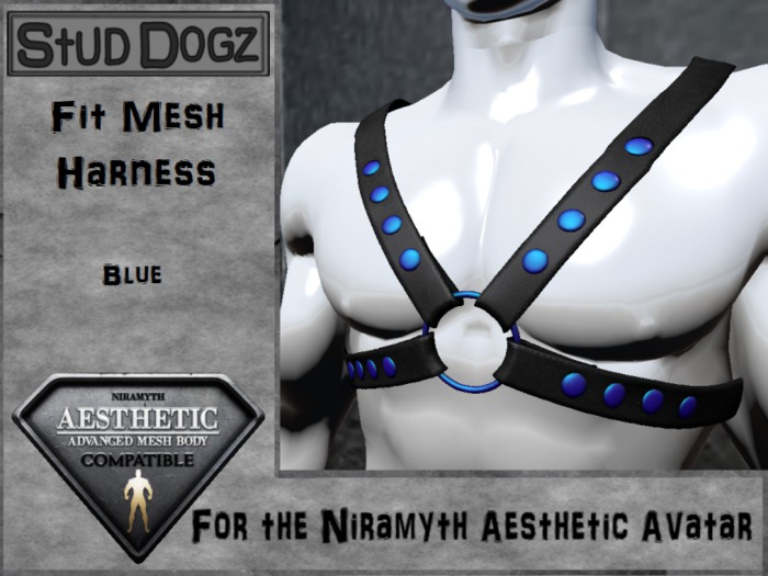 [Stud Dogz] Chest Harness - Blue