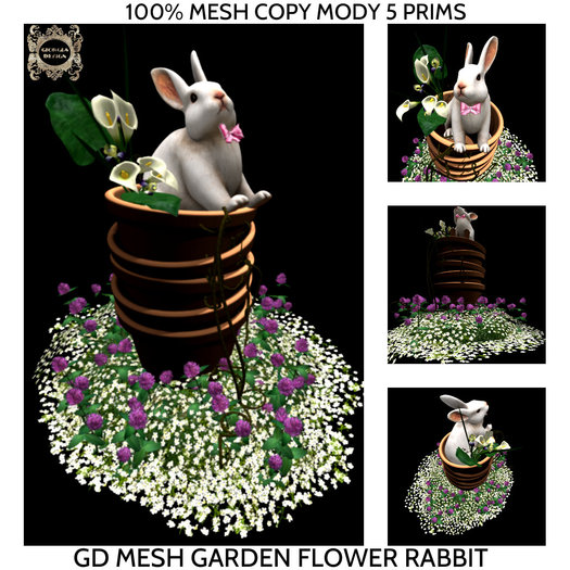 GD MESH GARDEN FLOWER RABBIT