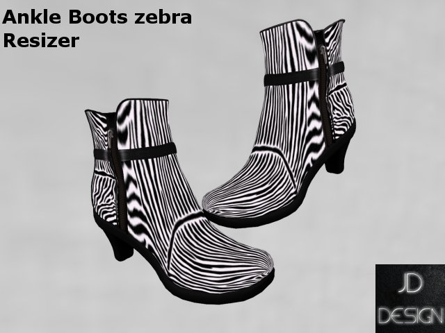 *JD*ANKLE BOOTS ZEBRA