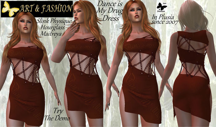 ART & FASHION - DANCE IS MY DRUG MINI DRESS