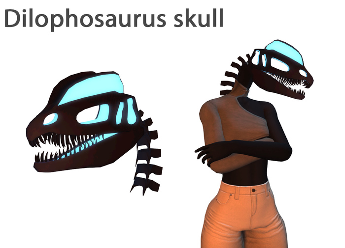 Dilophosaurus skull by CLOUDY