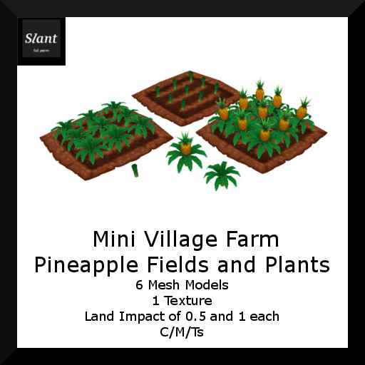 Mini Village Farm Pineapple Fields and Plants