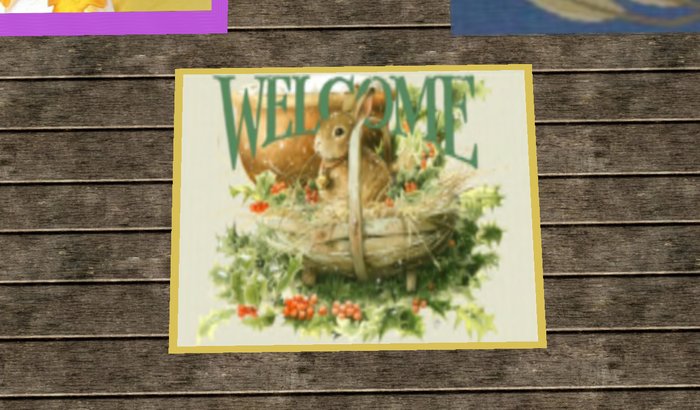 easter wecome mat say happy easter when u step on it
