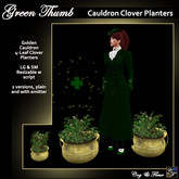 C&F Cauldron Clover Planters