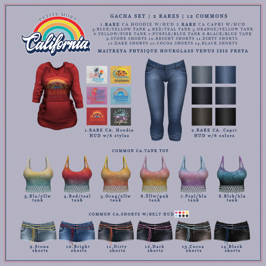 Petite Mort- Blu/yllw CA Tank