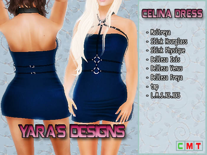 [YARA'S DESIGNS] CELINA DRESS BLUE *BOX*