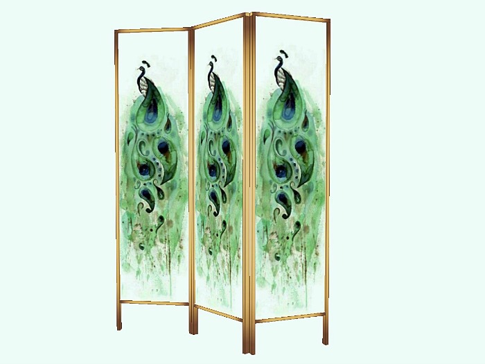 Peacock Print ~ Privacy Screen