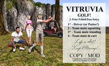 VITRUVIA POSES Golf Pose Set for Four Friends