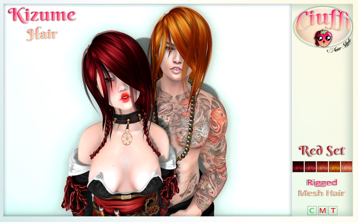 -Ciuffi- Kizume Hair Red (Wear Me)
