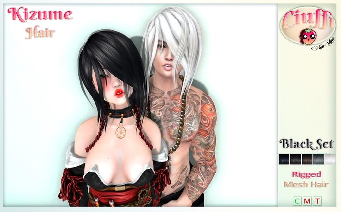 -Ciuffi- Kizume Hair Black (Wear Me)