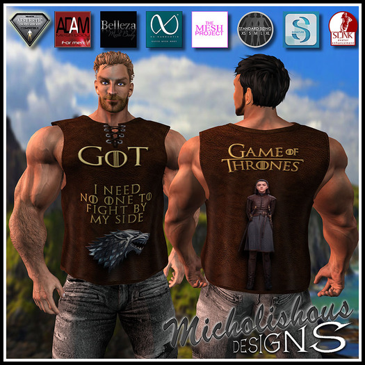 * Mikolishous Designs * AB Slvlss T-GOT-Brn-Arya No One