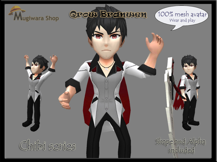 Avatar chibi / tiny Qrow Branwen RWBY (100% mesh)
