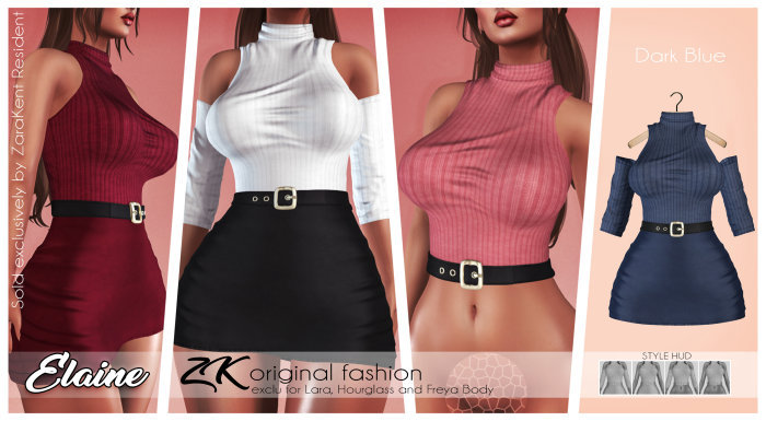 -:zk:- Elaine Dress Dark Blue-Add me