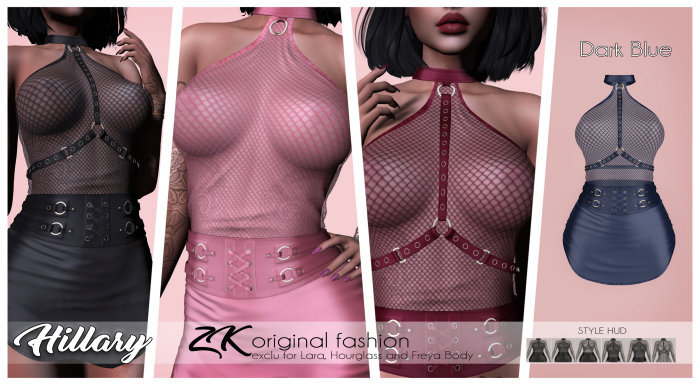 -:zk:- Hillary Dress Dark Blue-Add me