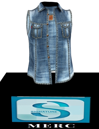 MERC - SHIRT - SLEEVELESS - DENIM 1 - SIGNATURE GIANNI