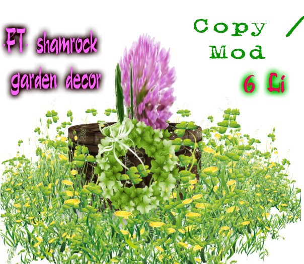 ~FT~shamrock garden decor 