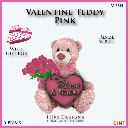 Valentine Teddy - Pink