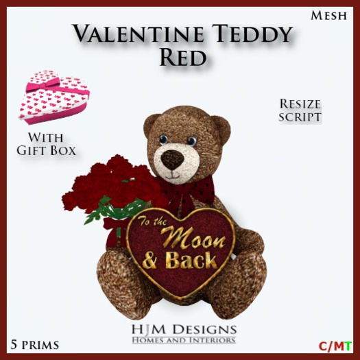 Valentine Teddy - Red Gift Box