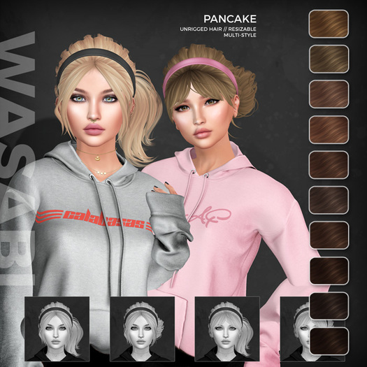 Wasabi // Pancake Mesh Hair - Browns