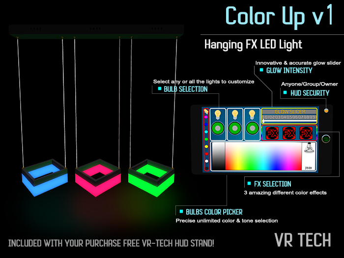 VR-TECH Hanging FX 3 Square LED Lights