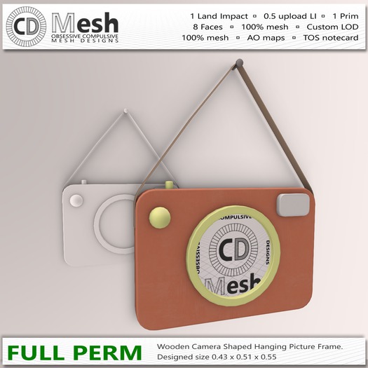 Camera Photo Frame [Full Perm | 100% Mesh]