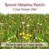 T-Spot Mesh - Round Meadow Patch - Cone Flower Mix - FP -LI=1.4