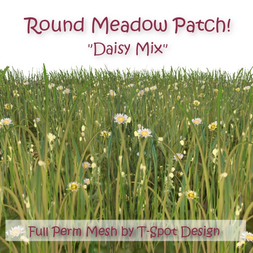 T-Spot Mesh - Round Meadow Patch - Daisy Mix - FP - LI=1.4