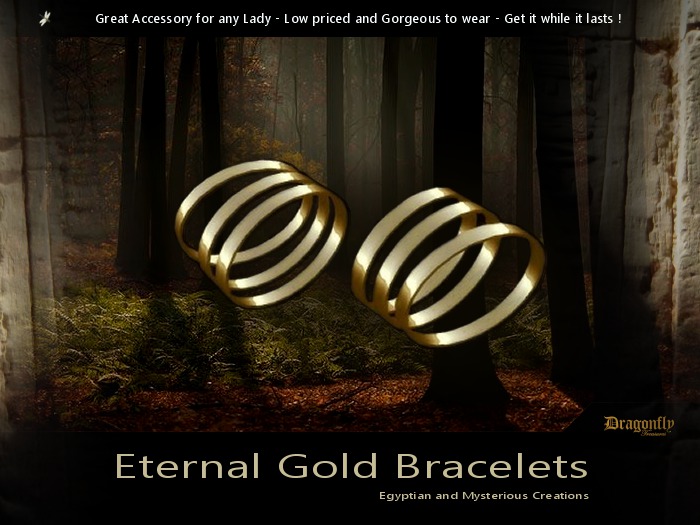 Dragonfly Box Egyptian Gold Bracelets
