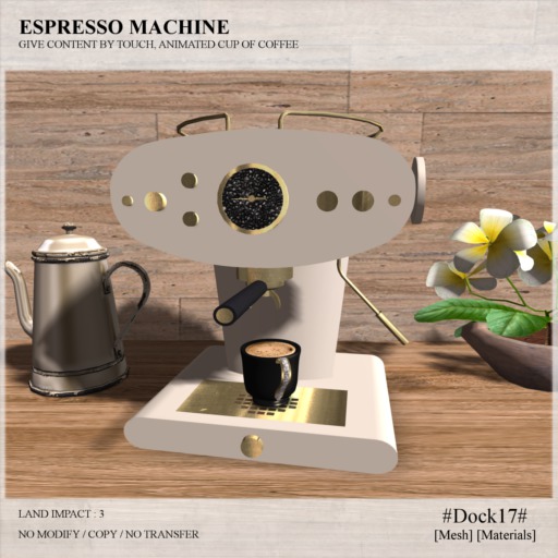 #Dock17# Espresso machine (White) (ADD to unpack)