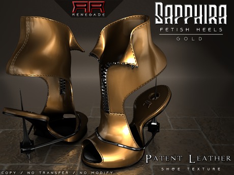gold spiked heels
