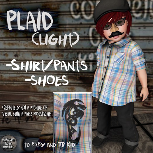 Concrete Geek Kiddos Plaid (Light) Outfit