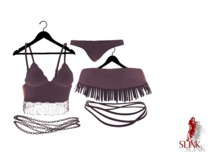 SKIRT SET BEADED WHITE - Slink