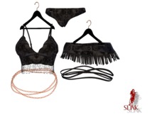 SKIRT SET BEADED BLUE - Slink