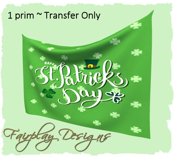 ~R~Happy St. Patrick's Day MESH BANNER