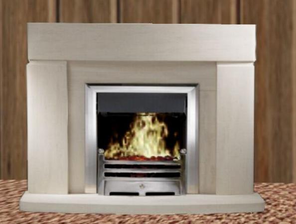 White Marble Fireplace 6.3