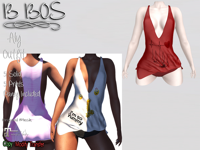 B BOS - Aly Outfit - Red Heart (Add me)