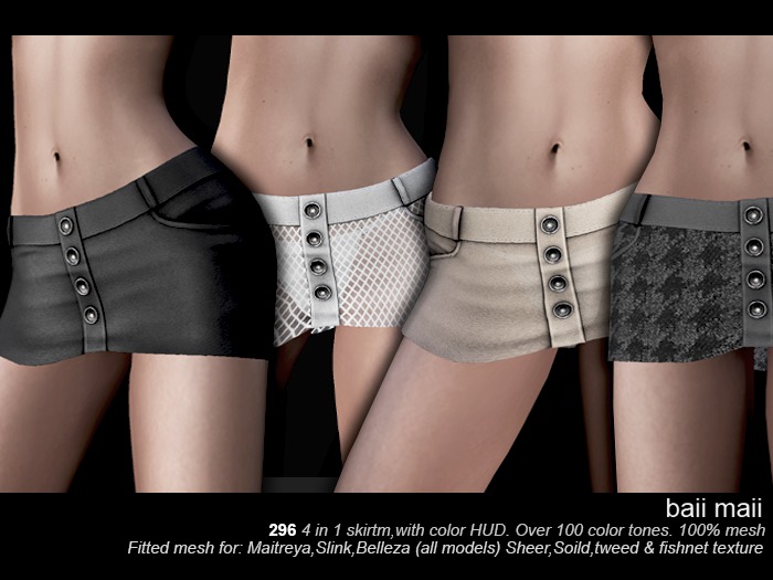 baii maii 296 4 in 1 skirt wHUD Maitreya Slink Belleza