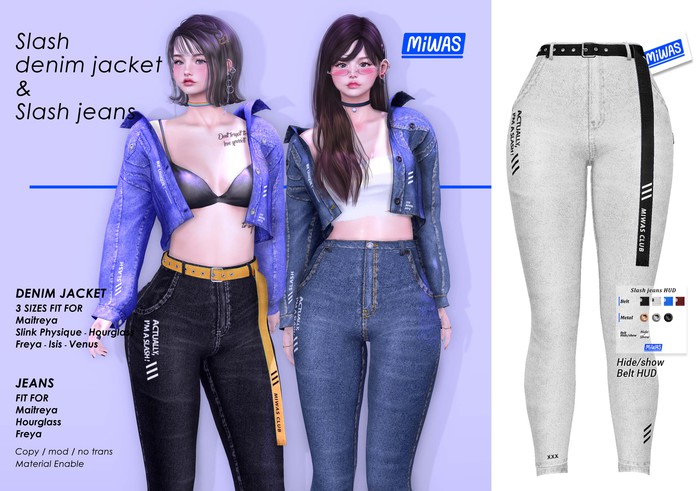 MIWAS / Slash Jeans #White