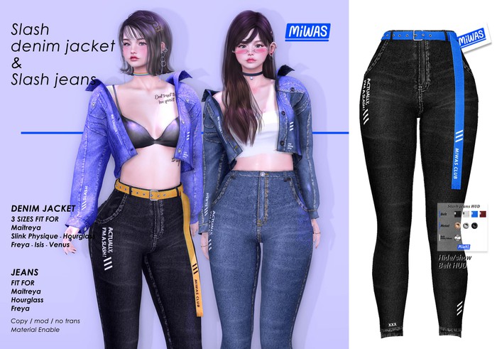 MIWAS / Slash Jeans #Black