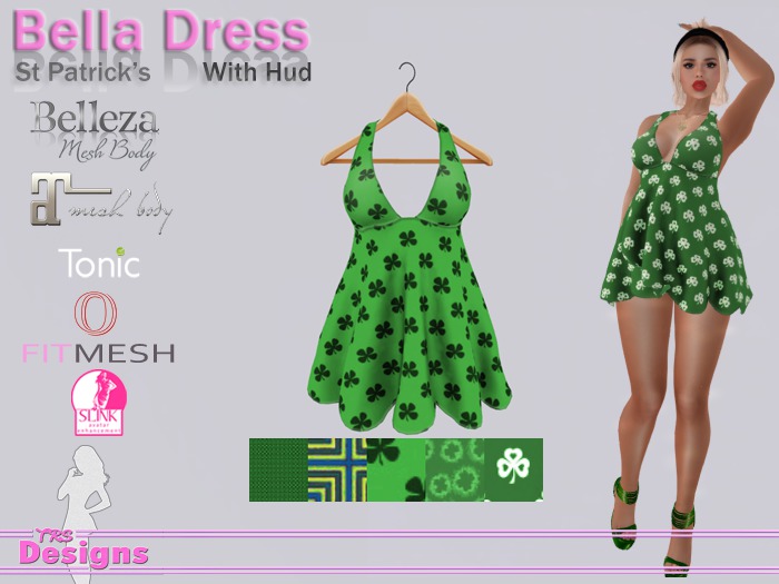 Bella Dress With Hud St Patrick's