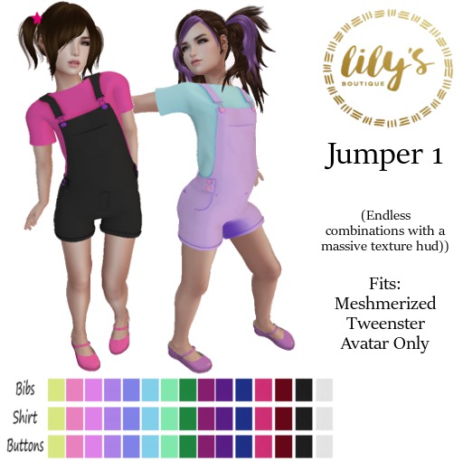 Dungaree Shorts by Lilith Ashlinn - BOXED