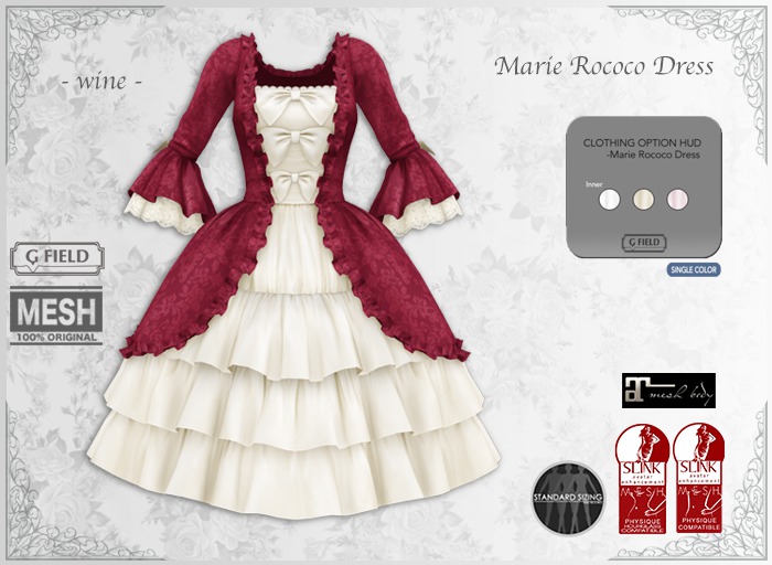 *GF* Marie Rococo Dress -wine- BOX