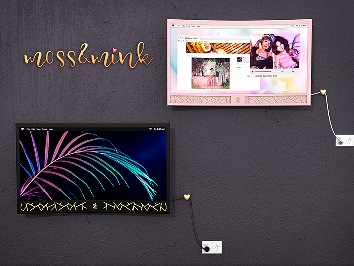 {moss&mink} Geo Wall Mounted Monitor